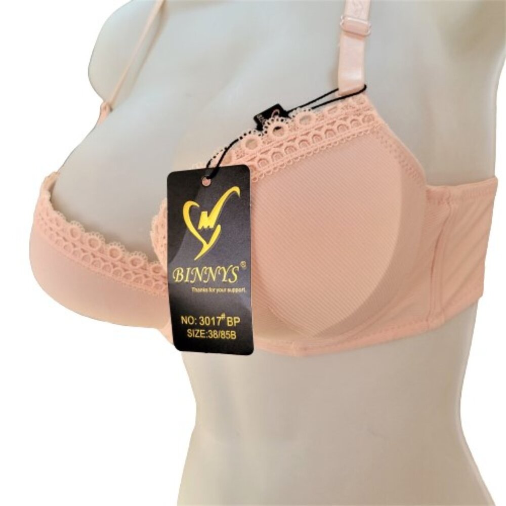 38B Push-up Bra Premium Quality Padded Underwire Convertible Beige NWT